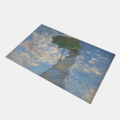 Vrouw met een parasol | Frans landschap Deurmat (Schuin)