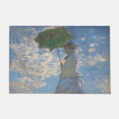 Vrouw met een parasol | Frans landschap Deurmat (Voorkant)