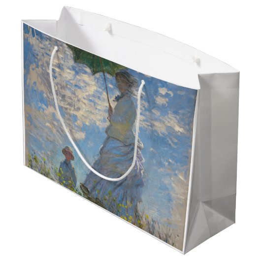 Vrouw met een parasol | Frans landschap Groot Cadeauzakje (Achterkant Gekanteld)