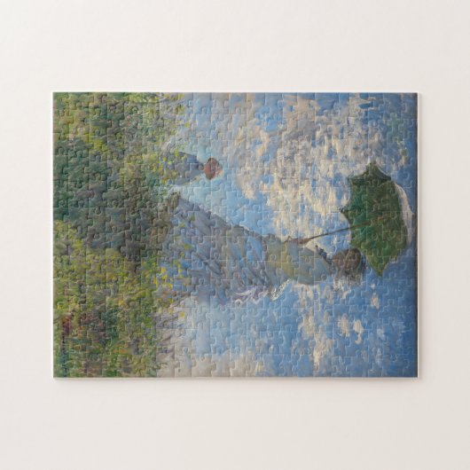 Vrouw met een parasol | Frans landschap Legpuzzel (Horizontaal)