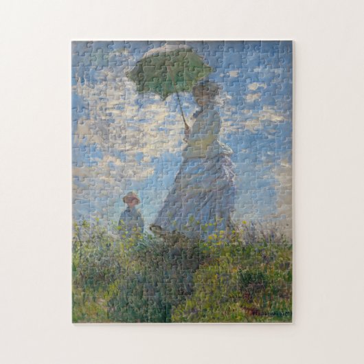 Vrouw met een parasol | Frans landschap Legpuzzel (Verticaal)