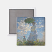 Vrouw met een parasol | Frans landschap Magneet (Voorkant / Achterkant)