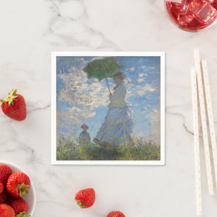 Vrouw met een parasol Frans landschap Servet