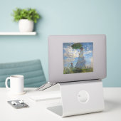 Vrouw met een parasol | Frans landschap Sticker (Laptop op bureau)