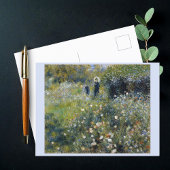 Vrouw met een parasol in een tuin (1875), Renoir Briefkaart