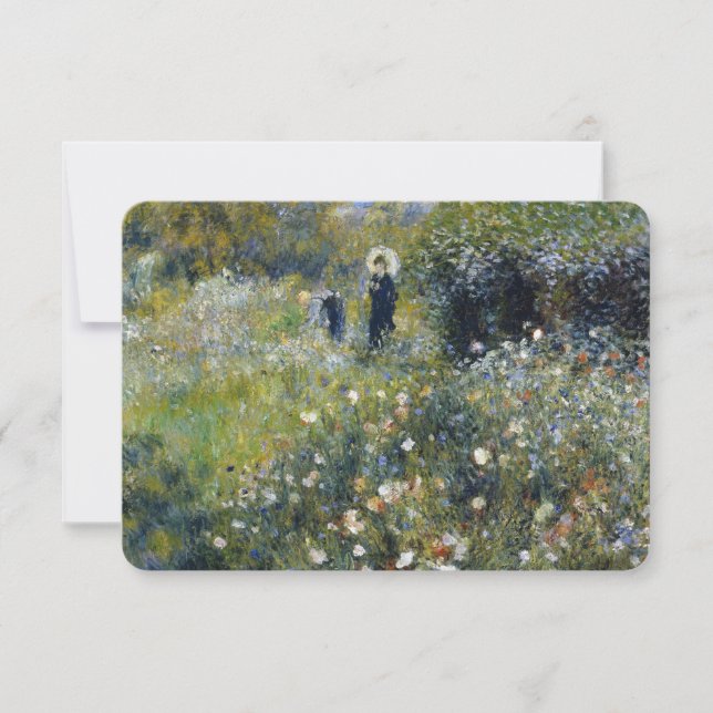 Vrouw met een parasol in een tuin door Auguste Ren (Voorkant)