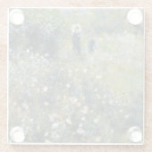 Vrouw met een parasol in een tuin door Auguste Ren Glazen Onderzetter (Achterkant)