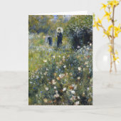 Vrouw met een parasol in een tuin door Auguste Ren Kaart (Gele Bloem)