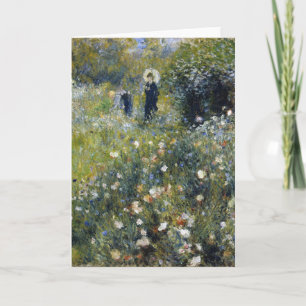 Vrouw met een parasol in een tuin door Auguste Ren Kaart