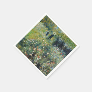 Vrouw met een parasol in een tuin door Auguste Ren Servet