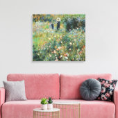 Vrouw met een parasol in een tuinrenoir Fine Art Canvas Afdruk (Insitu (Woonkamer))