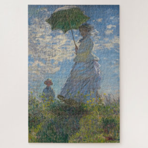 Vrouw met een parasol legpuzzel