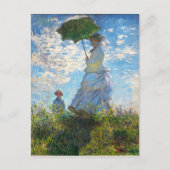Vrouw met een parasol - Madame Monet, Fine Art Briefkaart (Voorkant)