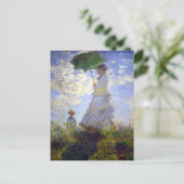 Vrouw met een parasol van Claude Monet Briefkaart (Staand voorkant)