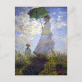 Vrouw met een parasol van Claude Monet Briefkaart (Voorkant)