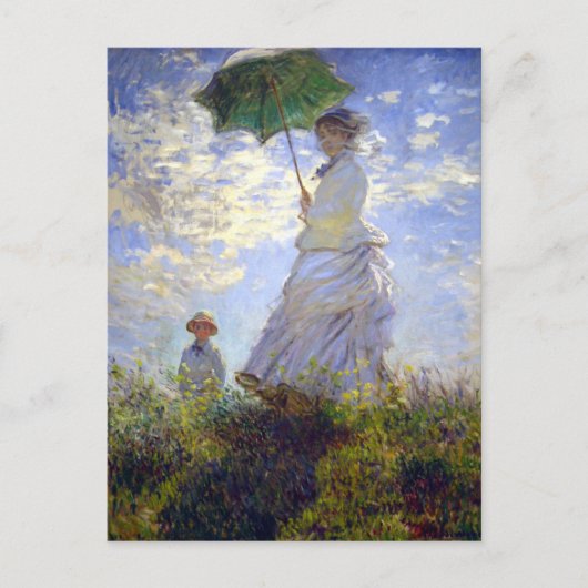 Vrouw met een parasol van Claude Monet Briefkaart (Voorkant)