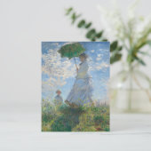 Vrouw met een parasol van Claude Monet Briefkaart (Staand voorkant)