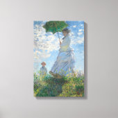Vrouw met een parasol van Claude Monet Canvas Afdruk (Voorkant)