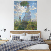 Vrouw met een parasol van Claude Monet Canvas Afdruk (Insitu (Slaapkamer))
