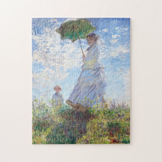 Vrouw met een parasol van Claude Monet Legpuzzel (Verticaal)