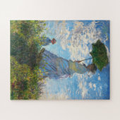 Vrouw met een parasol van Claude Monet Legpuzzel (Horizontaal)