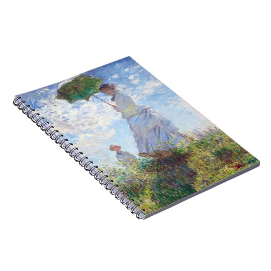 Vrouw met een parasol van Claude Monet Notitieboek (Rechterzijde)