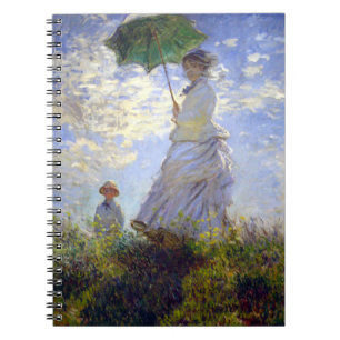 Vrouw met een parasol van Claude Monet Notitieboek