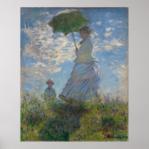 Vrouw met een parasol van Claude Monet Poster