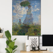 Vrouw met een parasol van Claude Monet Poster (Thuiskantoor)
