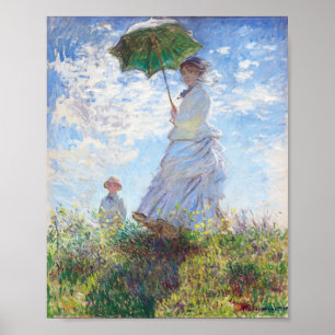 Vrouw met een parasol van Claude Monet Poster