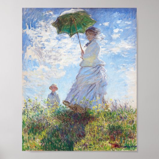 Vrouw met een parasol van Claude Monet Poster (Voorkant)