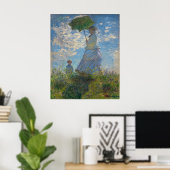 Vrouw met een parasol van Claude Monet Poster (Thuiskantoor)