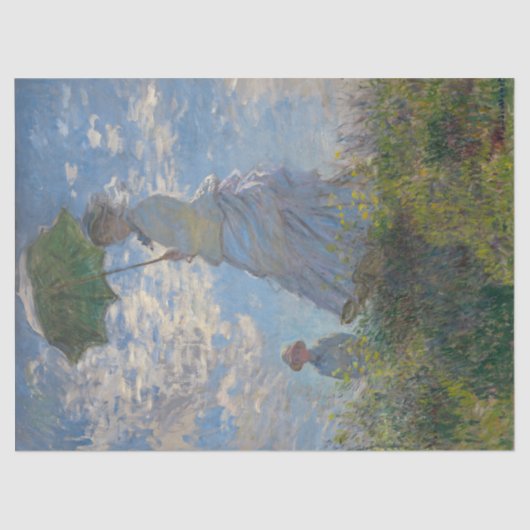 Vrouw met een parasol van Claude Monet Tissuepapier (Voorkant)