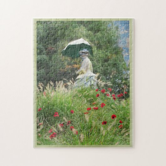 Vrouw Met een parasoltraditie van Claude Monet Legpuzzel (Verticaal)