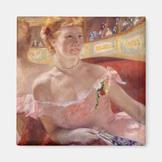 Vrouw met een ParelKetting Magneet (Voorkant)