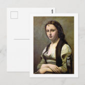 Vrouw met een pareltje, Camille Corot, 1868-1870 Briefkaart (Voorkant / Achterkant)