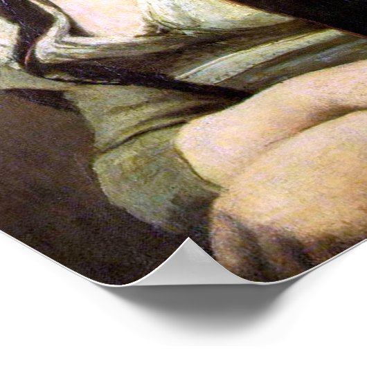 Vrouw met een pareltje, Camille Corot, 1868-1870 Poster (Hoek)