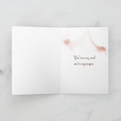 Vrouw met een Pet met een strand denk aan jou Kaart (Binnen)