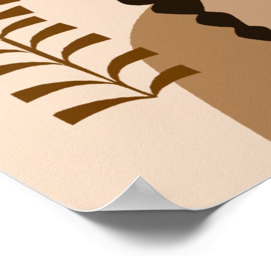 Vrouw met een pitcher in Abstracte stijl Poster (Hoek)