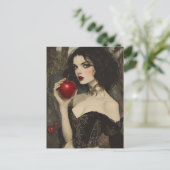 Vrouw Met een Rode Appel Briefkaart (Staand voorkant)