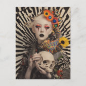 Vrouw met een schedel briefkaart (Voorkant)