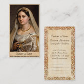 Vrouw met een sluier La Donna Velata Raphael Santi Visitekaartje (Voorkant / Achterkant)