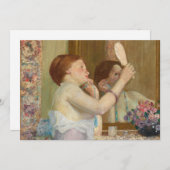 Vrouw met een spiegel | Frederick Carl Frieseke (Voorkant / Achterkant)