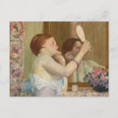 Vrouw met een spiegel | Frederick Carl Frieseke Briefkaart (Voorkant)