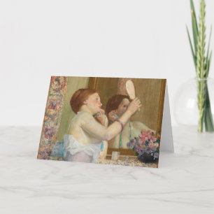 Vrouw met een spiegel   Frederick Carl Frieseke Kaart