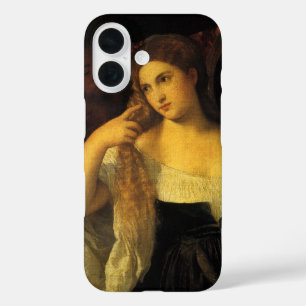 Vrouw met een spiegel van tiaan,  renaissance iPhone 16 hoesje