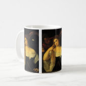 Vrouw met een spiegel van tiaan,  renaissance koffiemok (Voorkant links)