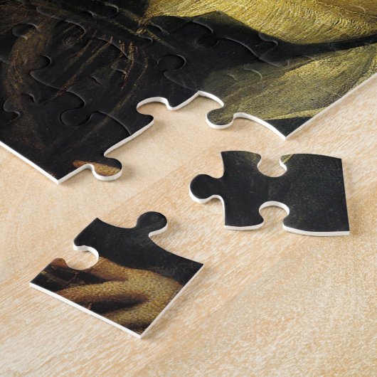 Vrouw met een spiegel van tiaan,  renaissance legpuzzel (Zijkant)