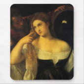 Vrouw met een spiegel van tiaan,  renaissance muismat (Voorkant)