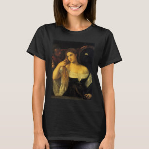 Vrouw met een spiegel van tiaan,  renaissance t-shirt